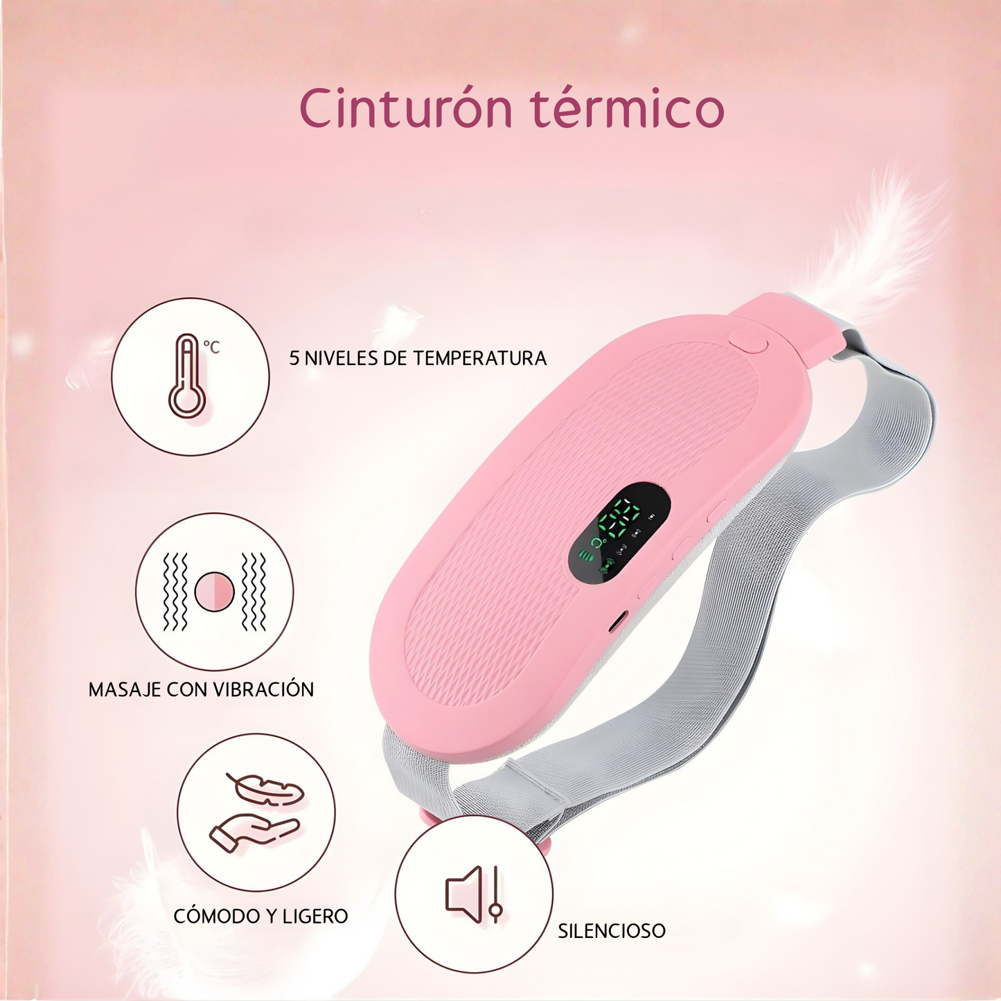 Cinturón término para aliviar el dolor abdominal y lumbar